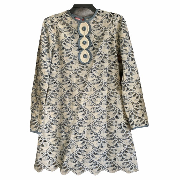 Sretsis Dresses & Skirts - Sretsis rodarte Embroidered 60s vintage Cut Out lace Bird Dress xs babydoll 2 0